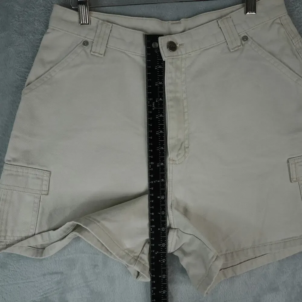 Lee Riveted Cargo Shorts Womens 10 Medium (29x4,5) Tan Cotton High Rise Mom‎